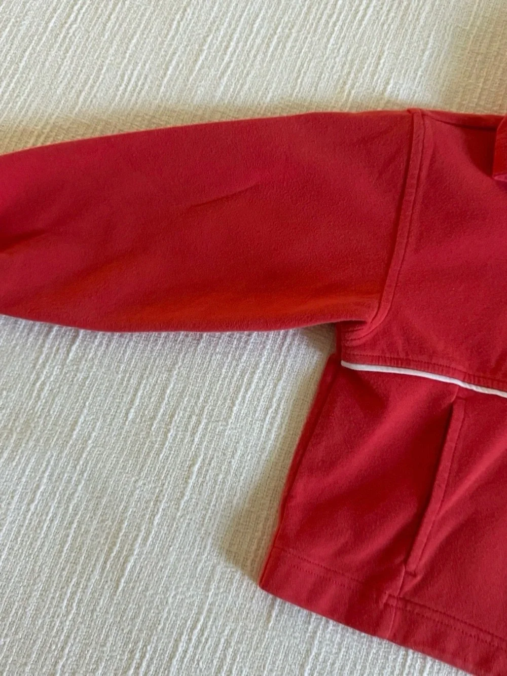 Old Navy Red Hooded Sweatshirt with White Piping